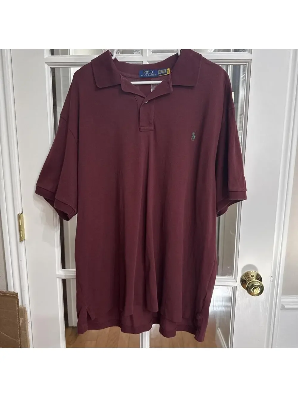 Polo Ralph Lauren Men's Burgundy and Red Polo-shirt